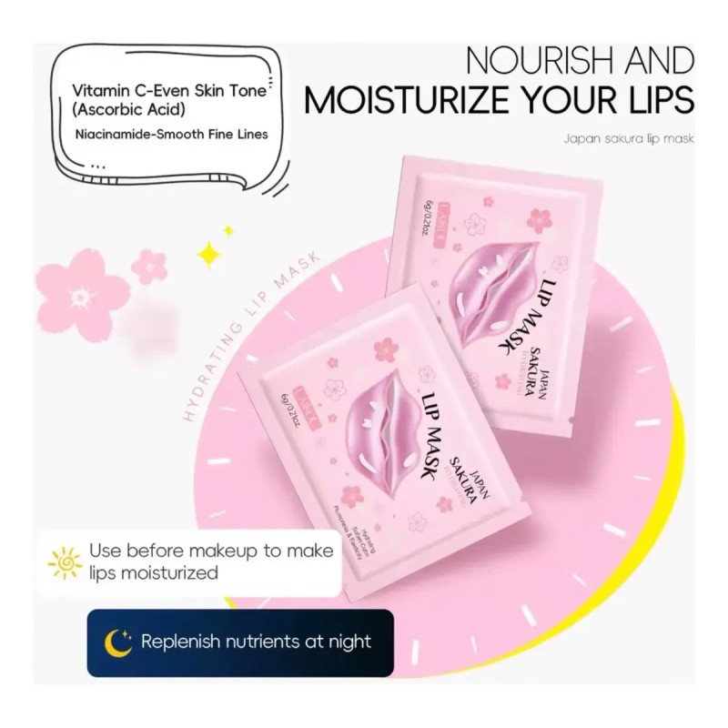 Laikou Japan Sakura Lip Mask 6g Mascarilla Hidratante Y Su