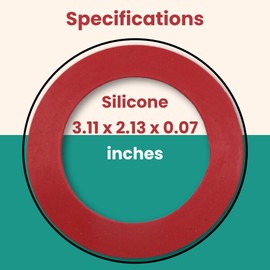 Gadgetime USA Red Silicone Toilet Flush Valve Seal Replacement for Mansfield 210 & 211 630-0030 Models - Tank Ring Gasket 79x54x1.8 mm Size Prevents Leaks and Running Toilets