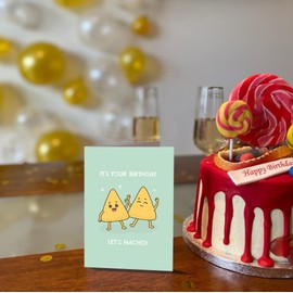 A6 Happy Birthday Card | It's Your Birthday | For Indian South Asian Desi Humour Funny Food Pun | Bday Celebration Cards | Cute BYANIKA