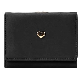 Formemory Women's Mini Wallet, Trifold Short Wallet, Compact, Cute, Heart, Ultra Lightweight, Multiple Storage, Multi-functional, Anti-Skimming, Lightweight, Cute, Travel Wallet, Mini Wallet, Smaller,