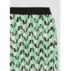 Pleated Midi Length Skirt with All-Over Print, light green, 42