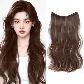 Yokosen One Touch Extension, One-touch Hair Extension, Long Wrap, Clip Included, Lightweight, Neckline Wig, Half-Wig, One-touch, Partial Wig, Point Wig, Hair Extension, Stylish, Adult, Daily Dating