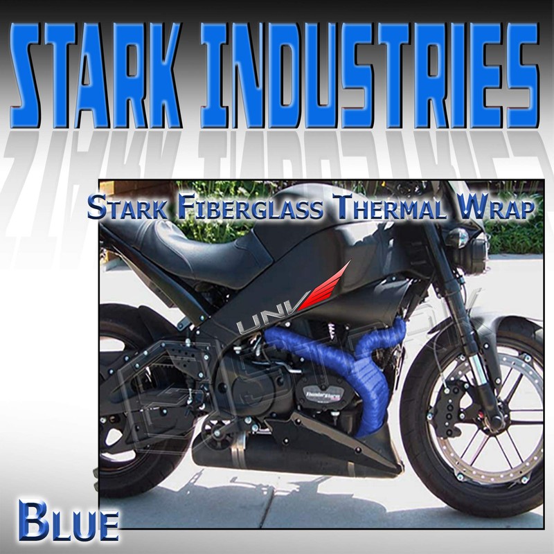 Stark Industries - Blue 2" x 33ft Fiberglass Exhaust Wrap