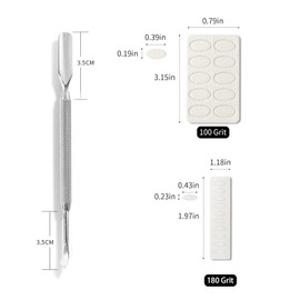 2Pcs Cuticle Pusher, Nail Tools, Cuticle Cutter, Cuticle Pusher Tool Non Slip Double Ended for Cuticle Trimmer for Manicure Pedicure