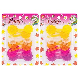 Hair Clips Barrettes Colorful Head Pins Accessories for Kids Children Girls Toddlers Women All Ages (Clear Assorted - 32 Pcs)