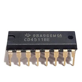 Juried Engineering CD4511BE CD4511B CD4511 CMOS BCD-to-7-Segment LED Latch Decoder Drivers Breadboard-Friendly IC DIP-16 (Pack of 10)