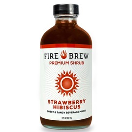 Fire Brew Premium Shrub – Strawberry Hibiscus Shrub | 16 Concentrated Servings of the Healthiest Organic Ingredients to Refresh, Hydrate, and Provide Antioxidants for Overall Wellness – 8oz