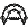 Compact Double Half Moon Music Tambourine Percussion Tamborine Drum