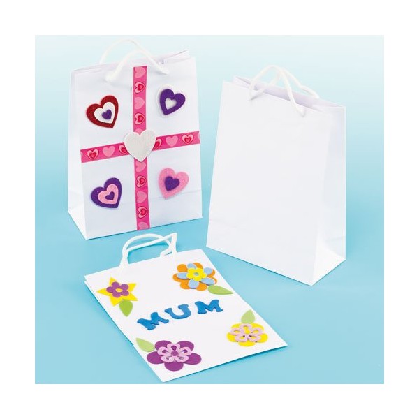 Baker Ross Blank Gift Bags (Pack of 10)