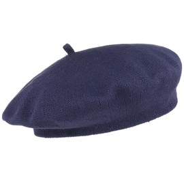 Lipodo Biscaya Beret Hat Cotton Basque Made in Italy Women's Spring Summer Blue