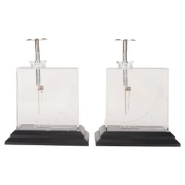 2pcs Foil Electroscope Compact Structure Physics Electrometer High Sensitive Electrometer Lab Sheet Electroscope for Teaching Aid Experiment