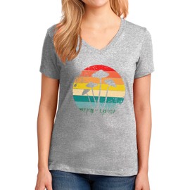 Retro Mushroom Shirt for Womens Graphic Tees Magic Mycology Outfits