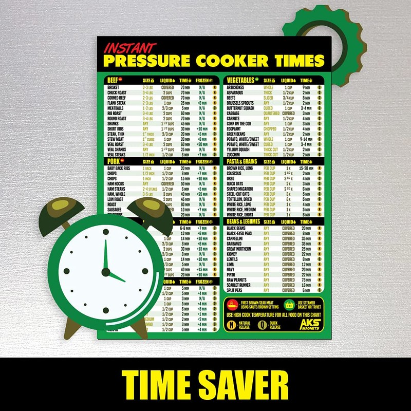 Instant Pot Magnetic Cheat Sheet - Extra Large Easy to