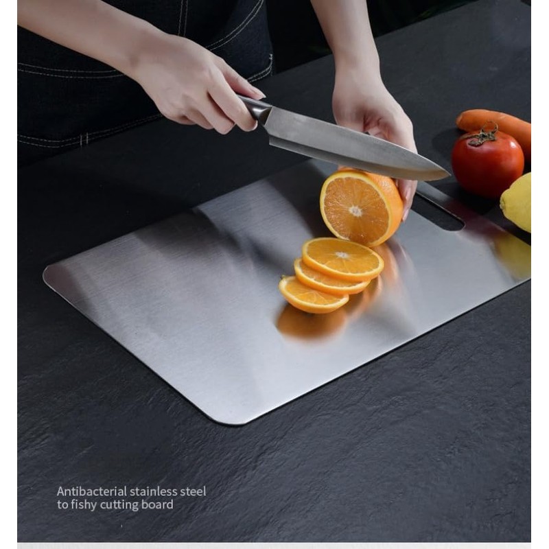 1 Pack 9x13" Stainless Steel Cutting Board for Kitchen,Fruit Cutting