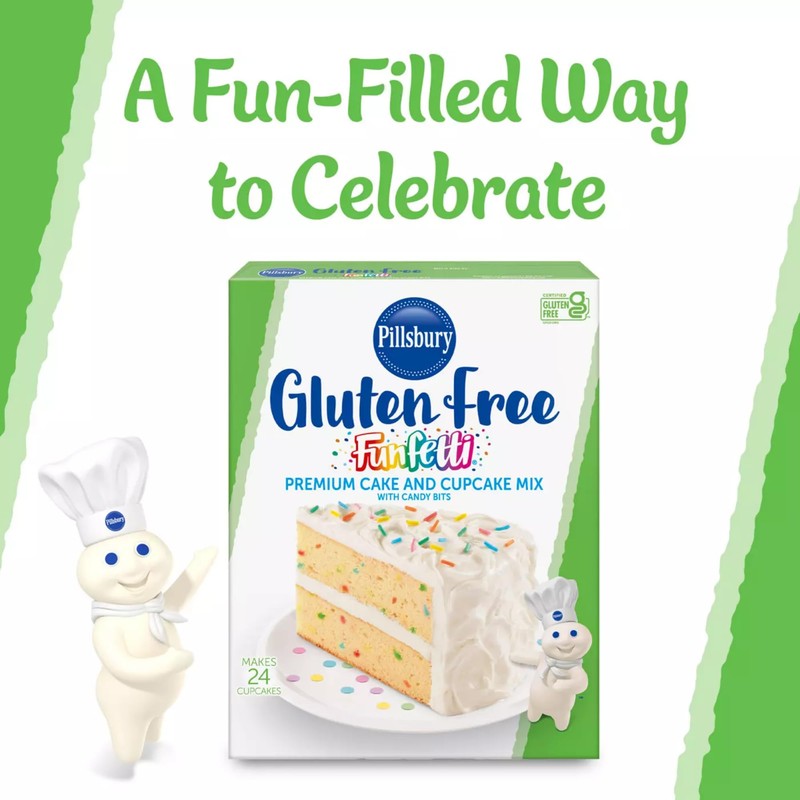 Pillsbury Gluten Free Funfetti Cake & Cupcake Mix, 17 oz