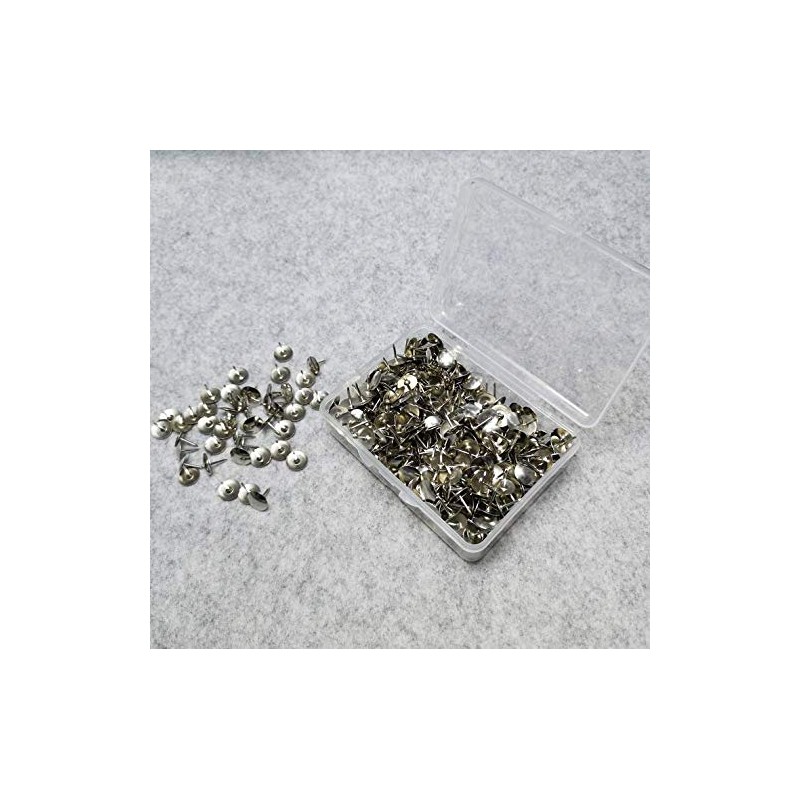 500pcs Drawing Pins, BetterJonny 9.5mm Silver Push Pins Iron Thumb