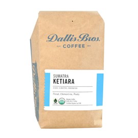 Dallis Bros. Coffee "Sumatra Ketiara Fair Trade & Organic" Medium Roasted Fair Trade Organic Whole Bean Coffee - 12 Ounce Bag