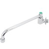 Copper Alloy Silver Wall‑Mounted 360 Degree Rotating Faucet Semi‑Automatic Kitchen