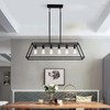 XISLTHOTSL Black Kitchen Island Lighting, 6-Light Farmhouse Chandeliers, Modern Industrial