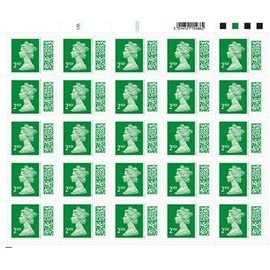 25 x 2nd Class Barcoded Stamps Royal Mail