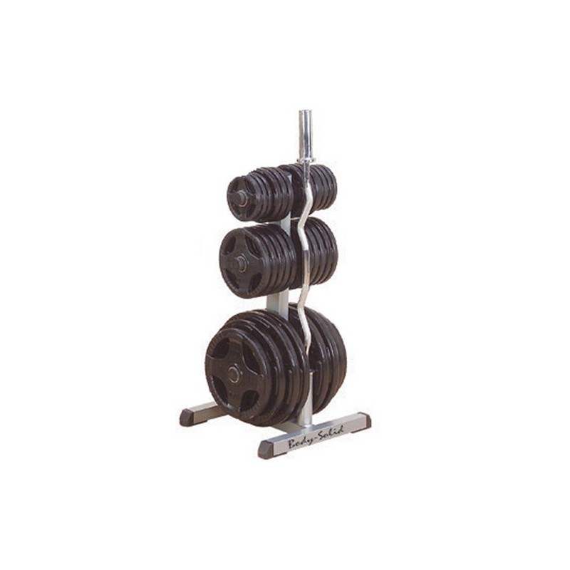 Body-Solid Olympic Plate Tree Bar Holder (GOWT)