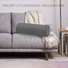 Neck Roll Pillowcases Velvet Cylindrical Pillow Covers 16"x6" with Hidden