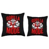 Gorilla MODE Gorilla Fitness Workout Sport Sports Freak Throw Pillow