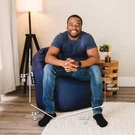 Big Joe Big Joe Milano Beanbag Chair Navy Smartmax