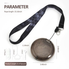 Gaboolo Retainer Case with Lanyard,Slim Aligner Case with Vent Holes,Cute Dental Brace Box with Retainer Removal Tool and Brush (Clear Brown with Lanyard)