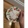 Primrose Vintage Strawberry Melamine 6.5" Dessert Plates Scallop / 4