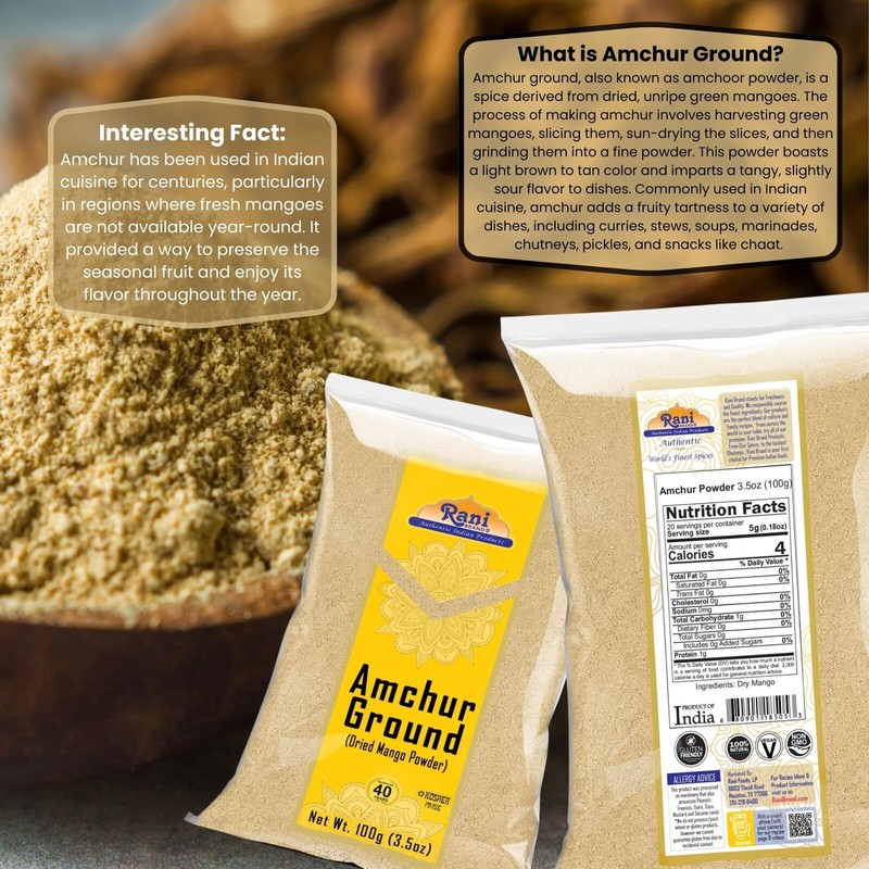 Rani Amchur (Mango) Ground Powder Spice 3.5oz (100g)