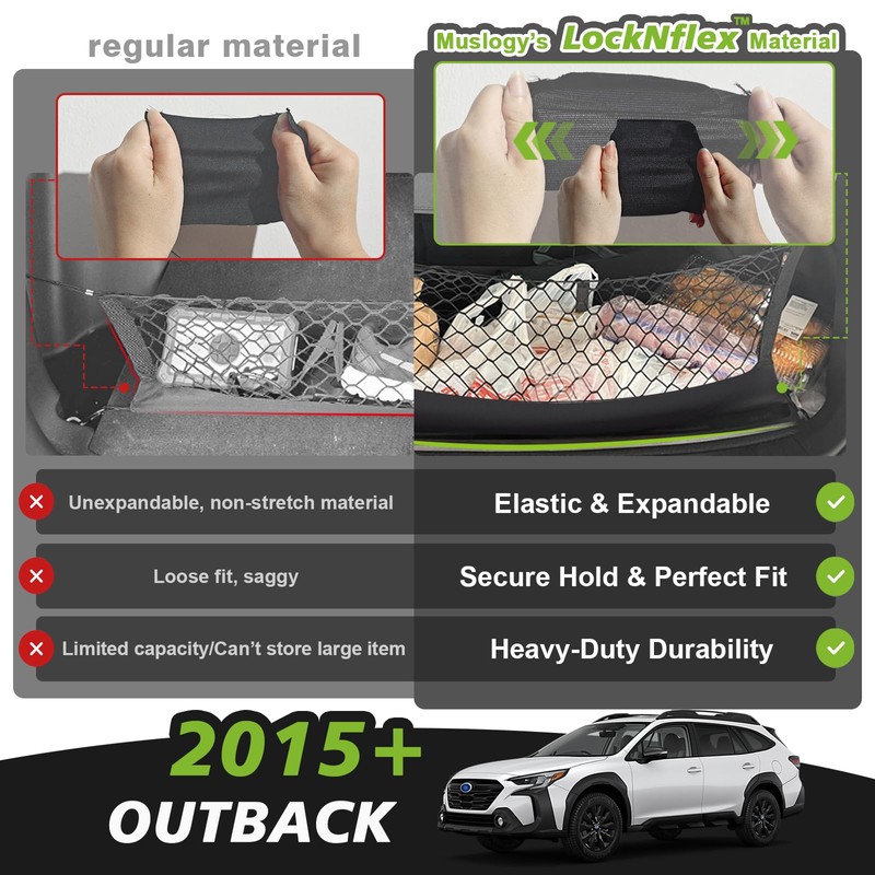 Muslogy Envelope Style Trunk Cargo Net Compatible with 2015-2024 2025