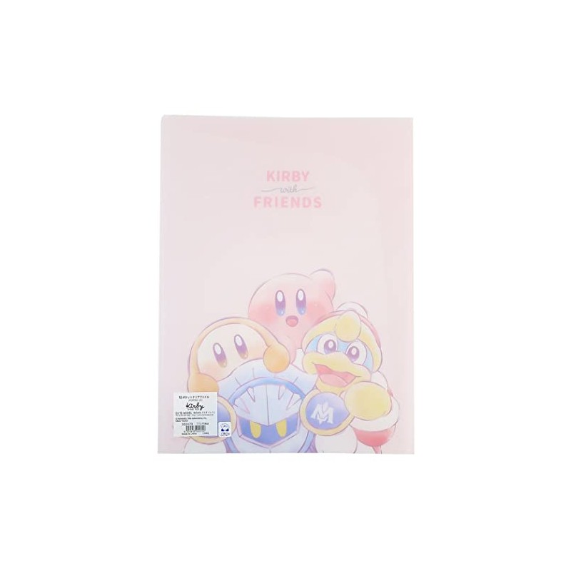 Kamiojapan Kirby Star Pocket File, 10 Pocket Clear File, A4/Popping