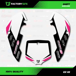 Factory EFX White & Pink Shift Racing Graphics Kit fits Kawasaki 00-24 Kx65 Kx 65 Decal