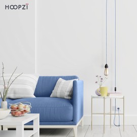 Hoopzi, Bala, E27 socket with cable, E27 lamp socket with cable and switch, Textile cable with socket, Lamp cable, Pendant light, 4.5 metres, 36 colours