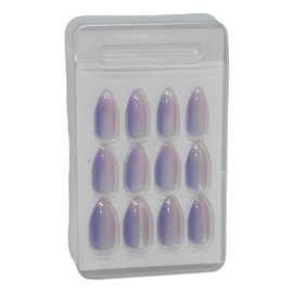 CALA. - "Velvet Touch" uñas postizas medianas (24 uñas postizas en 12 tamaños, púrpura con terminado magnético)