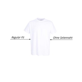 Götzburg Men’s Pack of 4 Basic White T-Shirts with Crew Neck., White