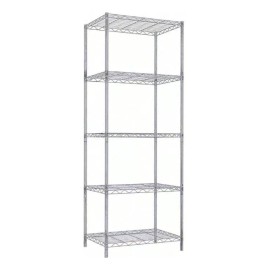 Anaquel Estante Metalico 5 Niveles Acero Cromado Repisa Color Gris