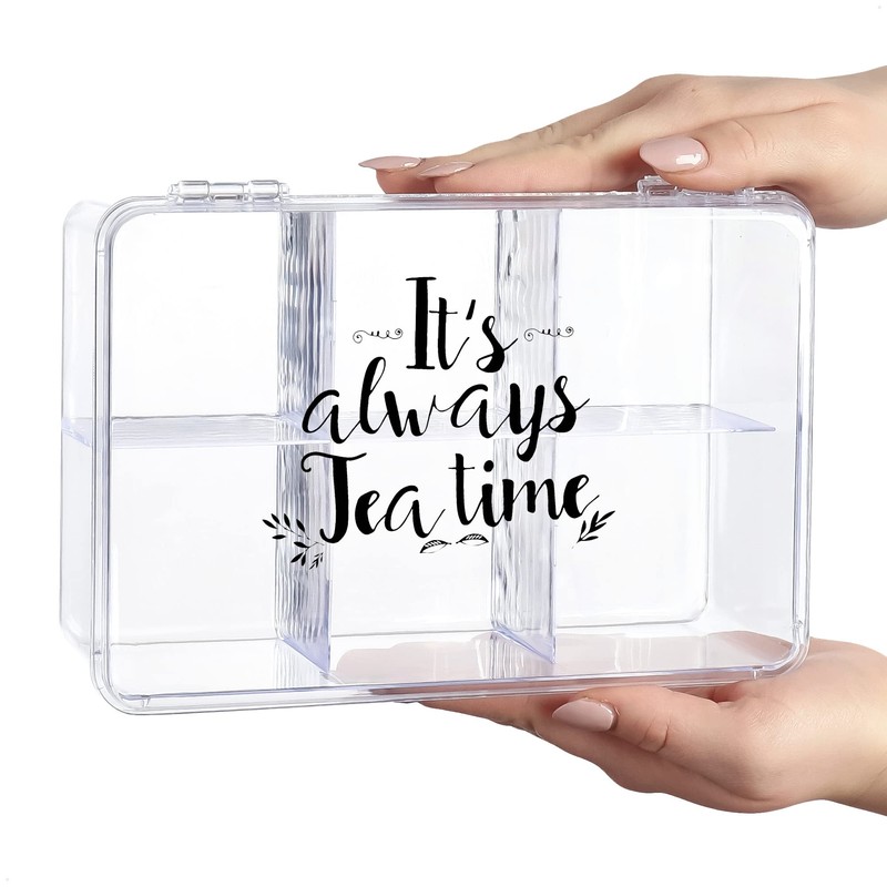 Com-Four ® Storage Box for Tea and Tea Bags, Tea