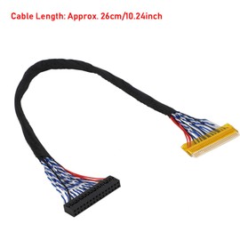 ASHATA 5pcs LCD Screen LVDS Cable, 30-Pin LVDS Cable, 2 Channel 8 Bit Support 1280 x 1024, for 17/19 Inch TFT LCD Panel, for Maintenance/Repair Business