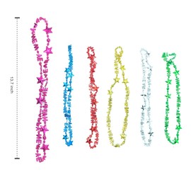 Pack of 12 Happy New Year Eve Assorted Shiny Color Party Bead Necklaces