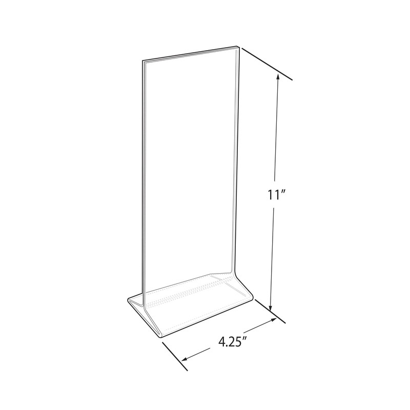 Azar Displays 142745 4.25" W x 11" H Vertical Top-Load