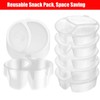 WXOIEOD 10 Pack Double Compartment Snack Pack Containers, 2 Compartment