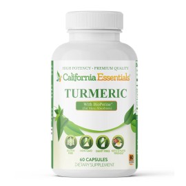California Essentials Turmeric w/ BioPerine - 650mg Immune Support Blend Ultimate Defense & Vitality