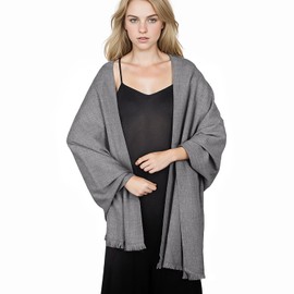 SWAT PANY Ladies Scarf Grey Scarfs for Women Pashmina Shawls and Wraps for Wedding Winter