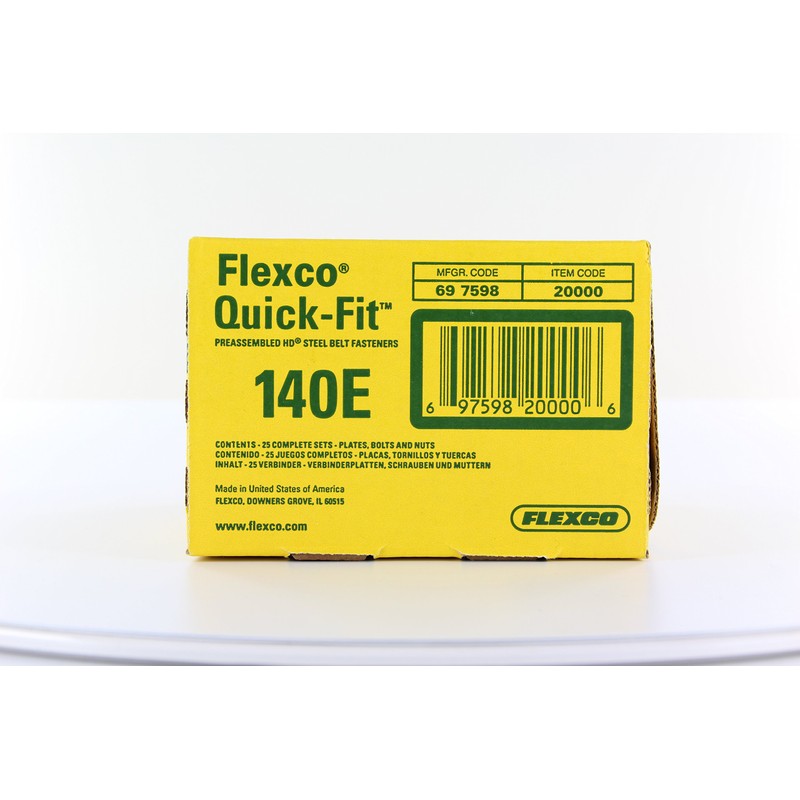 Flexco 140E Box Quick-Fit (tm) Bolt Solid Steel Plate Fastener