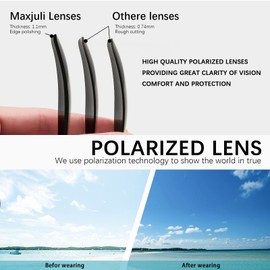 MAXJULI Polarized Sunglasses for Men and Women,UV400 Protection Sun Glasses,Ideal for Driving Cycling and Running 8120（Grey+Red）