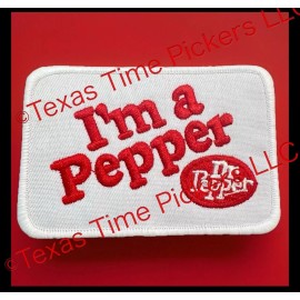 Retro  Dr. Pepper I’m A Pepper Embroidered Iron On 3.5” Patch Retro Vintage Style