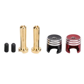 Heatsink Bullet Plug Grip Aluminium Alloy and Copper Banana Plug Connectors with Heatsink Bullet 4mm