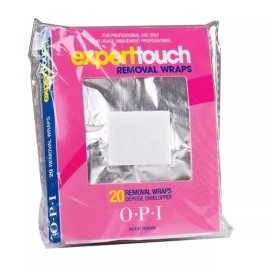 Opi Expert Touch Gel Nail Polish Remover Foil Wraps 20 Pcs - 1 Pack
